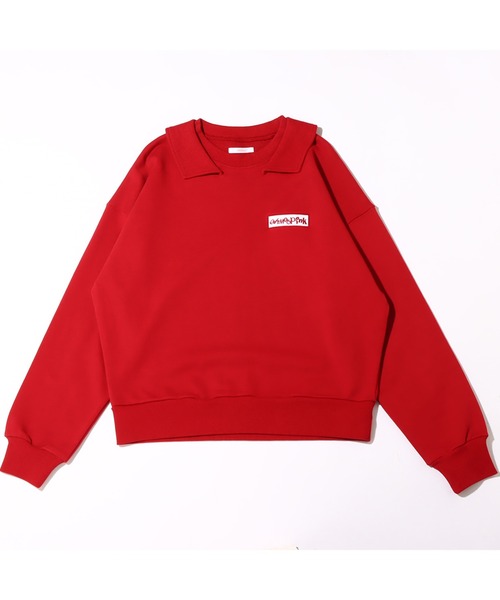 atmos pink（アトモスピンク）の「atmos pink 襟付き スウェットトップス（スウェット・レディース・グリーン/レッド/ネイビー・FREE）」の3枚目の写真