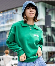 atmos pink | atmos pink 襟付き スウェットトップス(スウェット)