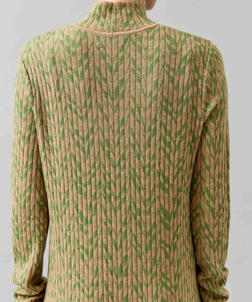 AKANE UTSUNOMIYA（アカネウツノミヤ）の「【AKANE UTSUNOMIYA/(アカネウツノミヤ)】《STUDIOUS別注》オリジナルジャガードニットドレス（ワンピース・レディース・カーキ/ブルー・38/36）」の11枚目の写真