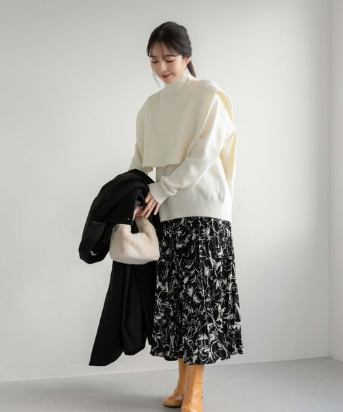 fifth（フィフス）の「【スタイリストレコメンド】2wayレイヤードニット（ニット/セーター・レディース・ホワイト/ブラウン/グレー/ブラック・M）」の12枚目の写真