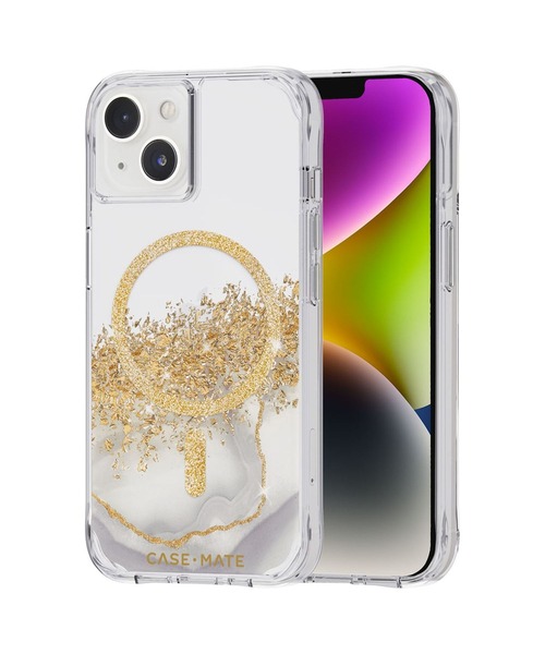 Case-Mate（ケースメイト）の「iPhone14 Case-Mate Karat Marble MagSafe対応・3.0m落下耐衝撃・抗菌・リサイクル素材（スマホケース/カバー・レディース・ブラック×ゴールド/ホワイト×ゴールド・ONE SIZE）」の8枚目の写真