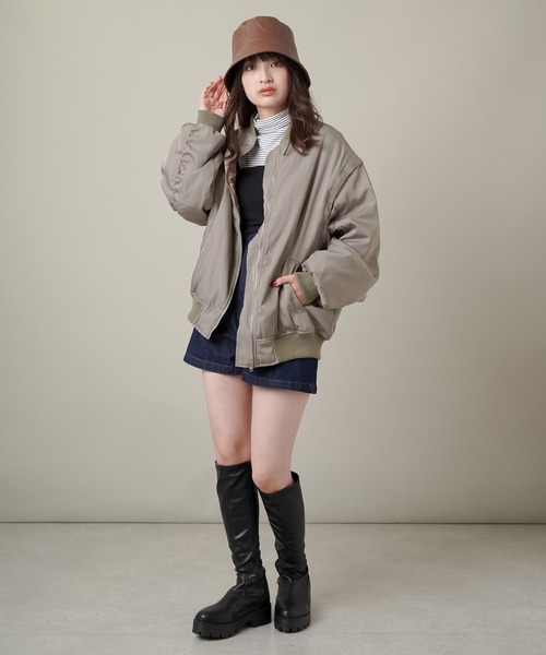 SPINNS(スピンズ)の「フェイクレザー つば下バケットハット(ハット・レディース・ブラウン/ブラック/アイボリー・ONESIZE)」の14枚目の写真