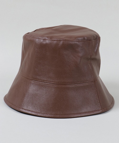 SPINNS(スピンズ)の「フェイクレザー つば下バケットハット(ハット・レディース・ブラウン/ブラック/アイボリー・ONESIZE)」の16枚目の写真