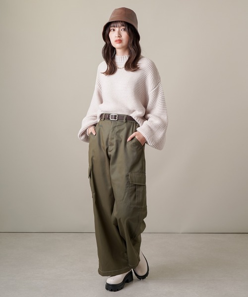 SPINNS(スピンズ)の「フェイクレザー つば下バケットハット(ハット・レディース・ブラウン/ブラック/アイボリー・ONESIZE)」の10枚目の写真