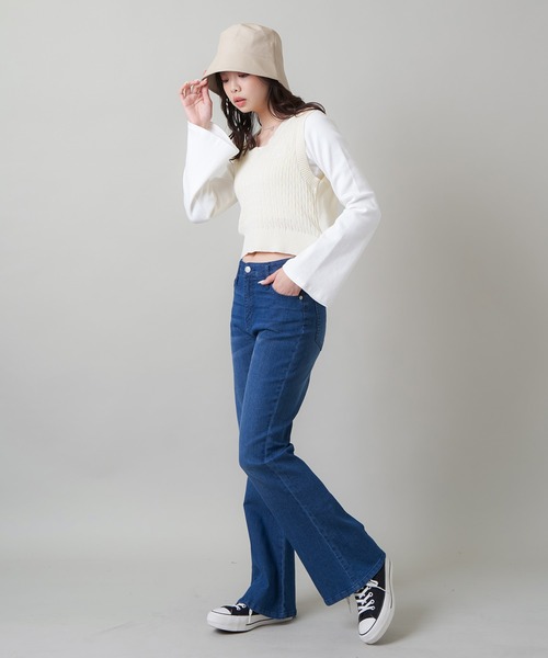 SPINNS(スピンズ)の「フェイクレザー つば下バケットハット(ハット・レディース・ブラウン/ブラック/アイボリー・ONESIZE)」の22枚目の写真