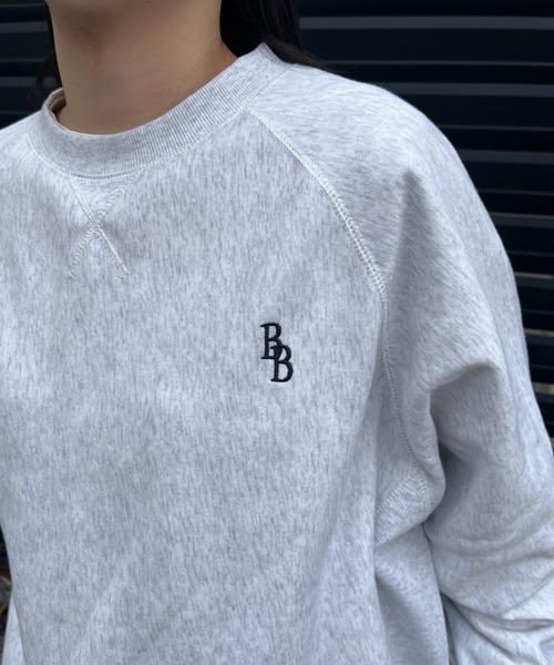 BROKEN BASE(ブロークンベース)の「ワンポイント刺繍クルーネックスウェット(スウェット・メンズ・オートミール/ネイビー/カーキ・MEDIUM/LARGE)」の12枚目の写真