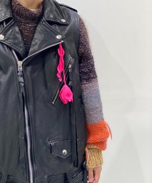 BED j.w FORD ブラックライダースベスト BED J.W FORD ベッドフォード