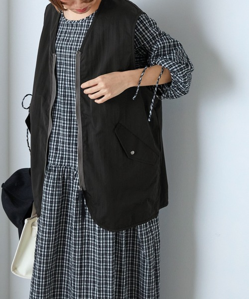 forksy.（フォルクシー）の「【forksy.】Vネックミリタリーベスト（ベスト・レディース・カーキ/アイボリー/ブラック・FREE）」の21枚目の写真