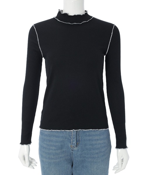 fifth（フィフス）の「プチハイデザインリブカットソー（Tシャツ/カットソー・レディース・ホワイト/ブルー/ブラック・M）」の2枚目の写真