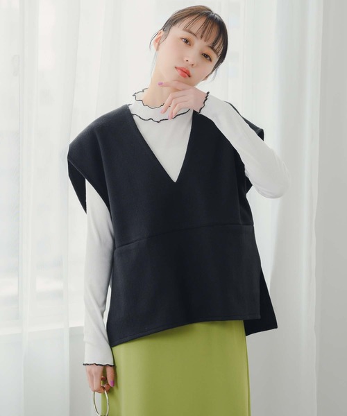 fifth（フィフス）の「プチハイデザインリブカットソー（Tシャツ/カットソー・レディース・ホワイト/ブルー/ブラック・M）」の10枚目の写真