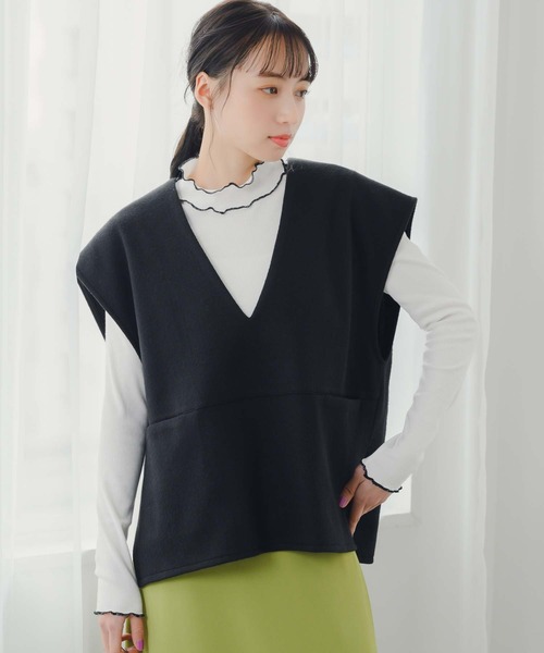 fifth（フィフス）の「プチハイデザインリブカットソー（Tシャツ/カットソー・レディース・ホワイト/ブルー/ブラック・M）」の16枚目の写真