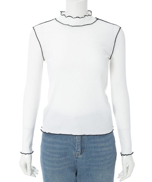 fifth（フィフス）の「プチハイデザインリブカットソー（Tシャツ/カットソー・レディース・ホワイト/ブルー/ブラック・M）」の8枚目の写真