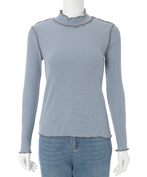 fifth（フィフス）の「プチハイデザインリブカットソー（Tシャツ/カットソー・レディース・ホワイト/ブルー/ブラック・M）」の5枚目の写真