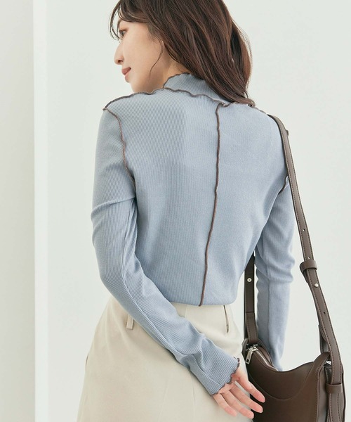 fifth（フィフス）の「プチハイデザインリブカットソー（Tシャツ/カットソー・レディース・ホワイト/ブルー/ブラック・M）」の12枚目の写真