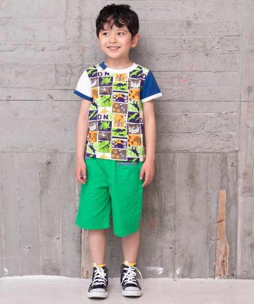 RAGMART(ラグマート)の「恐竜総柄プリントTシャツ(Tシャツ/カットソー・キッズ・ブラック/オフホワイト・80cm/90cm/95cm)」の4枚目の写真