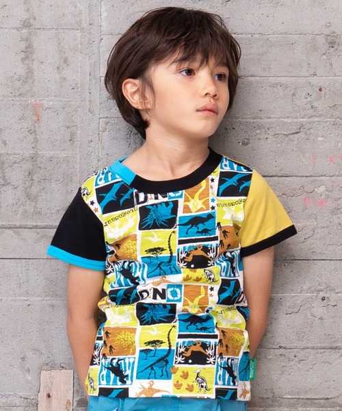 RAGMART(ラグマート)の「恐竜総柄プリントTシャツ(Tシャツ/カットソー・キッズ・ブラック/オフホワイト・80cm/90cm/95cm)」の13枚目の写真