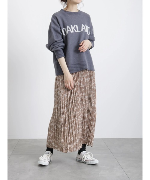 Samansa Mos2 blue（サマンサモスモスブルー）の「ジャカードロゴニットプルオーバー（ニット/セーター・レディース・オフホワイト/チャコール/ベージュ・ﾌﾘ-）」の7枚目の写真