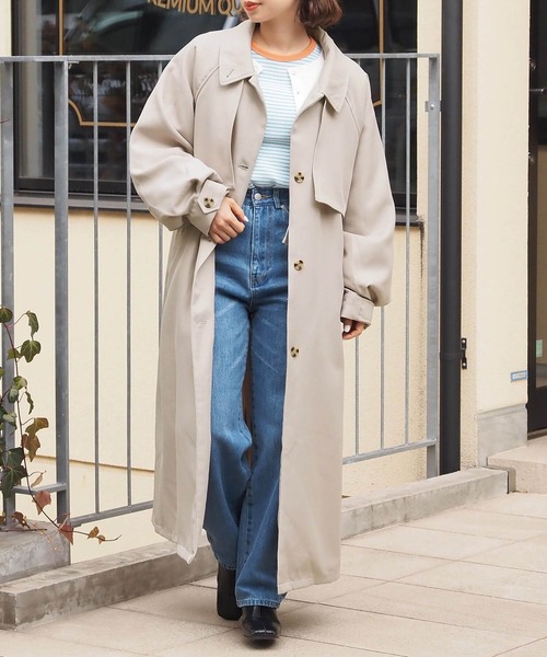 tiptop(ティップトップ)の「【2サイズ展開】2wayカラートレンチコート【web限定Sサイズあり】(トレンチコート・レディース・アイボリー/ベージュ・S/M)」の18枚目の写真