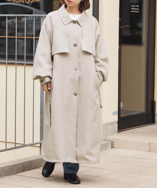 tiptop(ティップトップ)の「【2サイズ展開】2wayカラートレンチコート【web限定Sサイズあり】(トレンチコート・レディース・アイボリー/ベージュ・S/M)」の7枚目の写真