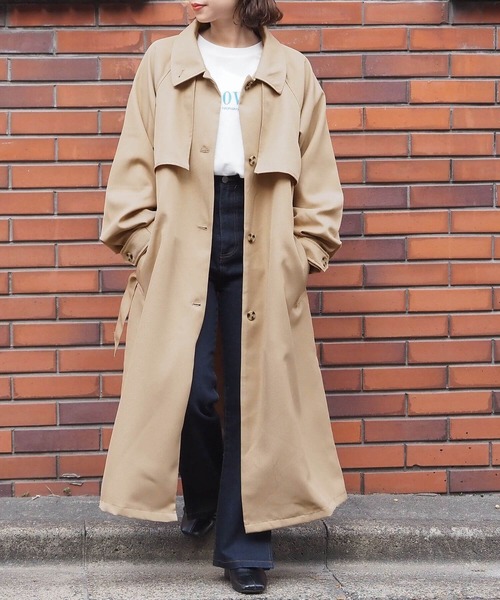 tiptop(ティップトップ)の「【2サイズ展開】2wayカラートレンチコート【web限定Sサイズあり】(トレンチコート・レディース・アイボリー/ベージュ・S/M)」の3枚目の写真