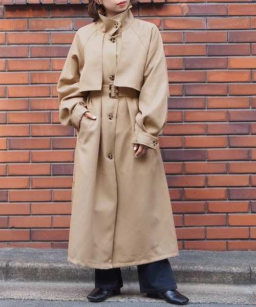 tiptop(ティップトップ)の「【2サイズ展開】2wayカラートレンチコート【web限定Sサイズあり】(トレンチコート・レディース・アイボリー/ベージュ・S/M)」の10枚目の写真