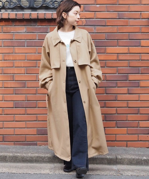 tiptop(ティップトップ)の「【2サイズ展開】2wayカラートレンチコート【web限定Sサイズあり】(トレンチコート・レディース・アイボリー/ベージュ・S/M)」の8枚目の写真