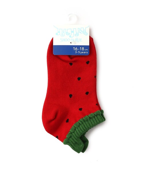 SHOO・LA・RUE（シューラルー）の「◆なりきりフルーツスニーカー丈ソックス（ソックス/靴下・キッズ・レッド系6/イエロー系9/ピンク系・56/53）」の3枚目の写真