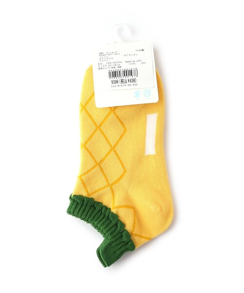 SHOO・LA・RUE（シューラルー）の「◆なりきりフルーツスニーカー丈ソックス（ソックス/靴下・キッズ・レッド系6/イエロー系9/ピンク系・56/53）」の4枚目の写真