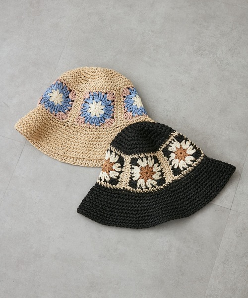 Kastane（カスタネ）の「ペーパーフラワーHAT（ハット・レディース・ブラック/アイボリー・FREE）」の5枚目の写真