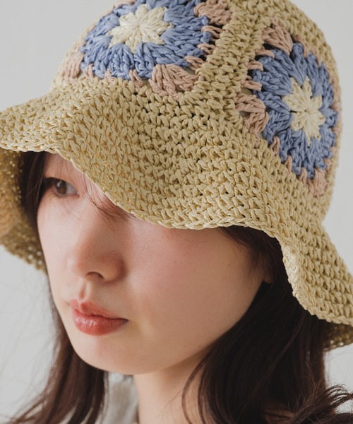 Kastane（カスタネ）の「ペーパーフラワーHAT（ハット・レディース・ブラック/アイボリー・FREE）」の9枚目の写真