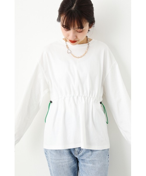 RODEO CROWNS WIDE BOWL（ロデオクラウンズワイドボウル）の「2WAYスピンドルトップス（Tシャツ/カットソー・レディース・ブラック/ターコイズブルー/オフホワイト/オレンジ・FREE）」の2枚目の写真