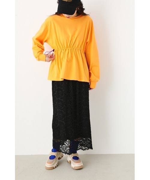 RODEO CROWNS WIDE BOWL（ロデオクラウンズワイドボウル）の「2WAYスピンドルトップス（Tシャツ/カットソー・レディース・ブラック/ターコイズブルー/オフホワイト/オレンジ・FREE）」の11枚目の写真