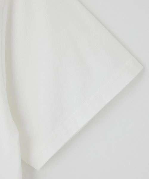 X-girl（エックスガール）の「HORIZON MILLS LOGO S/S TEE（Tシャツ/カットソー・レディース・ブラック/ホワイト/オレンジ・S/M/L/XL）」の8枚目の写真