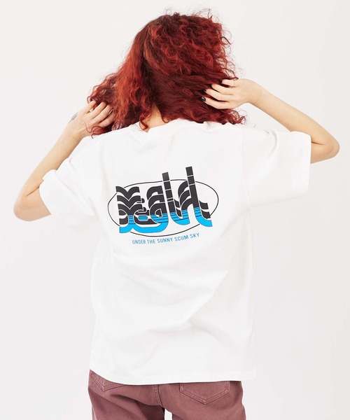 X-girl（エックスガール）の「HORIZON MILLS LOGO S/S TEE（Tシャツ/カットソー・レディース・ブラック/ホワイト/オレンジ・S/M/L/XL）」の12枚目の写真