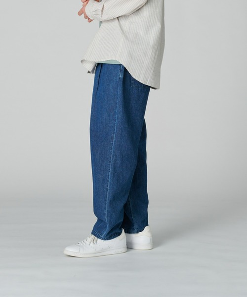 BACK NUMBER(バックナンバー)の「【BACK NUMBER】サラサラ綿麻イージーパンツ(デニムパンツ・メンズ・ダークインディゴブルー/インディゴブルー・S/M/L/XL)」の3枚目の写真