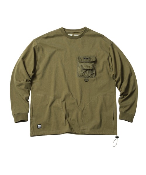 REEF（リーフ）の「【REEF】REEF DOUBLE POCKET L/S  TEE（Tシャツ/カットソー・メンズ・ブラック/オフホワイト/オリーブ・MEDIUM/LARGE/X-LARGE）」の3枚目の写真