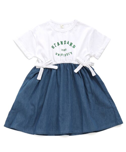 【美品】apres les cours ワンピースほか、3点セット　120 セール】3柄ロゴドッキングワンピース（ワンピース）｜apres les