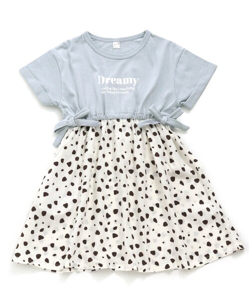 【美品】apres les cours ワンピースほか、3点セット　120 セール】3柄ロゴドッキングワンピース（ワンピース）｜apres les