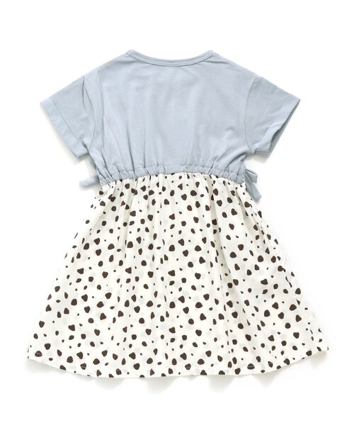 apres les cours（アプレレクール）の「3柄ロゴドッキングワンピース（ワンピース・キッズ・サックスブルー/ピンク/オフホワイト・140/130/110/100/80/120/90）」の14枚目の写真