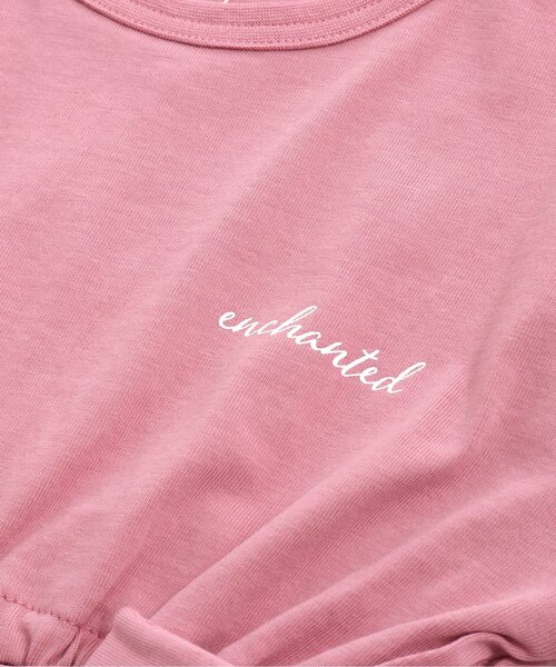 apres les cours（アプレレクール）の「3柄ロゴドッキングワンピース（ワンピース・キッズ・サックスブルー/ピンク/オフホワイト・140/130/110/100/80/120/90）」の16枚目の写真