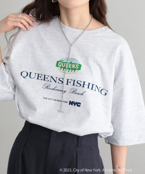 GOOD ROCK SPEED(グッドロックスピード)の「【GOOD ROCK SPEED/グッドロックスピード】NYC T(Tシャツ/カットソー・レディース・ライトグレー/オフホワイト・FREE)」の2枚目の写真