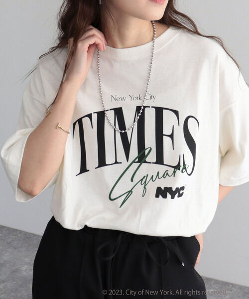 GOOD ROCK SPEED(グッドロックスピード)の「【GOOD ROCK SPEED/グッドロックスピード】NYC T(Tシャツ/カットソー・レディース・ライトグレー/オフホワイト・FREE)」の3枚目の写真