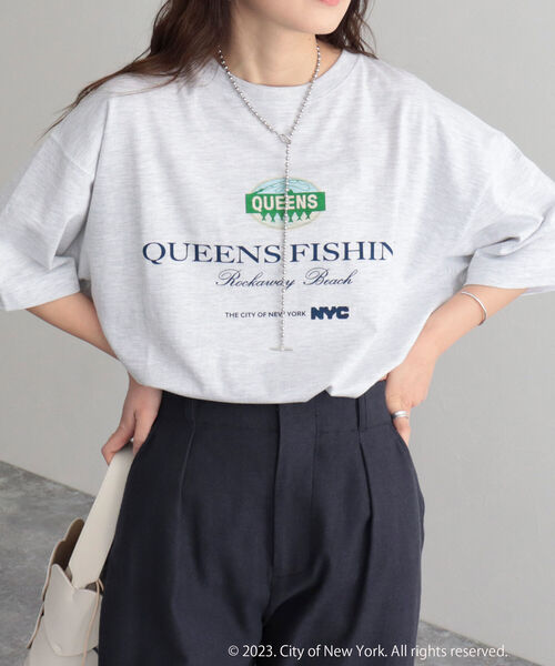 GOOD ROCK SPEED(グッドロックスピード)の「【GOOD ROCK SPEED/グッドロックスピード】NYC T(Tシャツ/カットソー・レディース・ライトグレー/オフホワイト・FREE)」の4枚目の写真