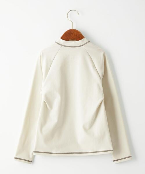 Speedo（スピード）の「【別注】＜SPEEDO＞TJ ラッシュガード140cm-150cm（ラッシュガード・キッズ・ダークグリーン/オフホワイト・140cm/150cm）」の3枚目の写真