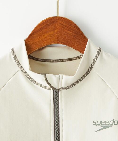 Speedo（スピード）の「【別注】＜SPEEDO＞TJ ラッシュガード140cm-150cm（ラッシュガード・キッズ・ダークグリーン/オフホワイト・140cm/150cm）」の4枚目の写真