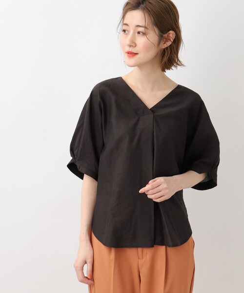 grove(グローブ)の「◆大人の余裕!ナチュラルキレイブラウス♪(シャツ/ブラウス・レディース・オフホワイト/ブラック/ワインレッド・03/02/01/05/04)」の2枚目の写真