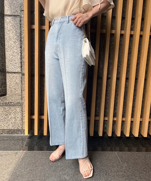 one after another NICE CLAUP（ワンアフターアナザーナイスクラップ）の「【サイズ展開あり】美シルエットワイドデニム（デニムパンツ・レディース・ブルー/ネイビー/ピンク/ブルー系その他/サックスブルー・SMALL/MEDIUM）」の14枚目の写真