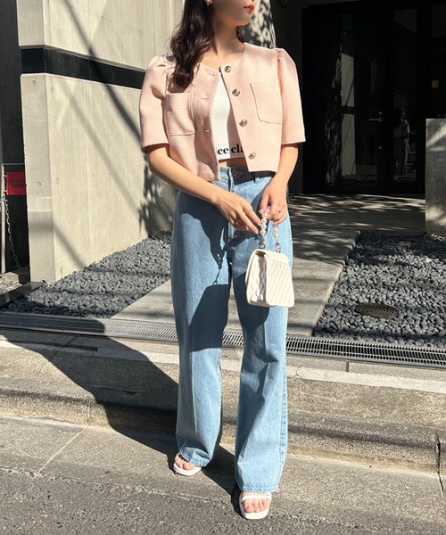 one after another NICE CLAUP（ワンアフターアナザーナイスクラップ）の「【サイズ展開あり】美シルエットワイドデニム（デニムパンツ・レディース・ブルー/ネイビー/ピンク/ブルー系その他/サックスブルー・SMALL/MEDIUM）」の21枚目の写真