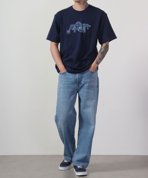 波達(NAMITATSU)(ナミタツ)の「波達(NAMITATSU) 5.6oz ヘビーウェイト プリントTシャツ(Tシャツ/カットソー・メンズ・ネイビー/ホワイト・M/L/XL)」の10枚目の写真
