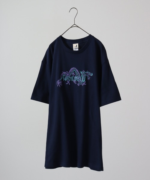 波達(NAMITATSU)(ナミタツ)の「波達(NAMITATSU) 5.6oz ヘビーウェイト プリントTシャツ(Tシャツ/カットソー・メンズ・ネイビー/ホワイト・M/L/XL)」の12枚目の写真